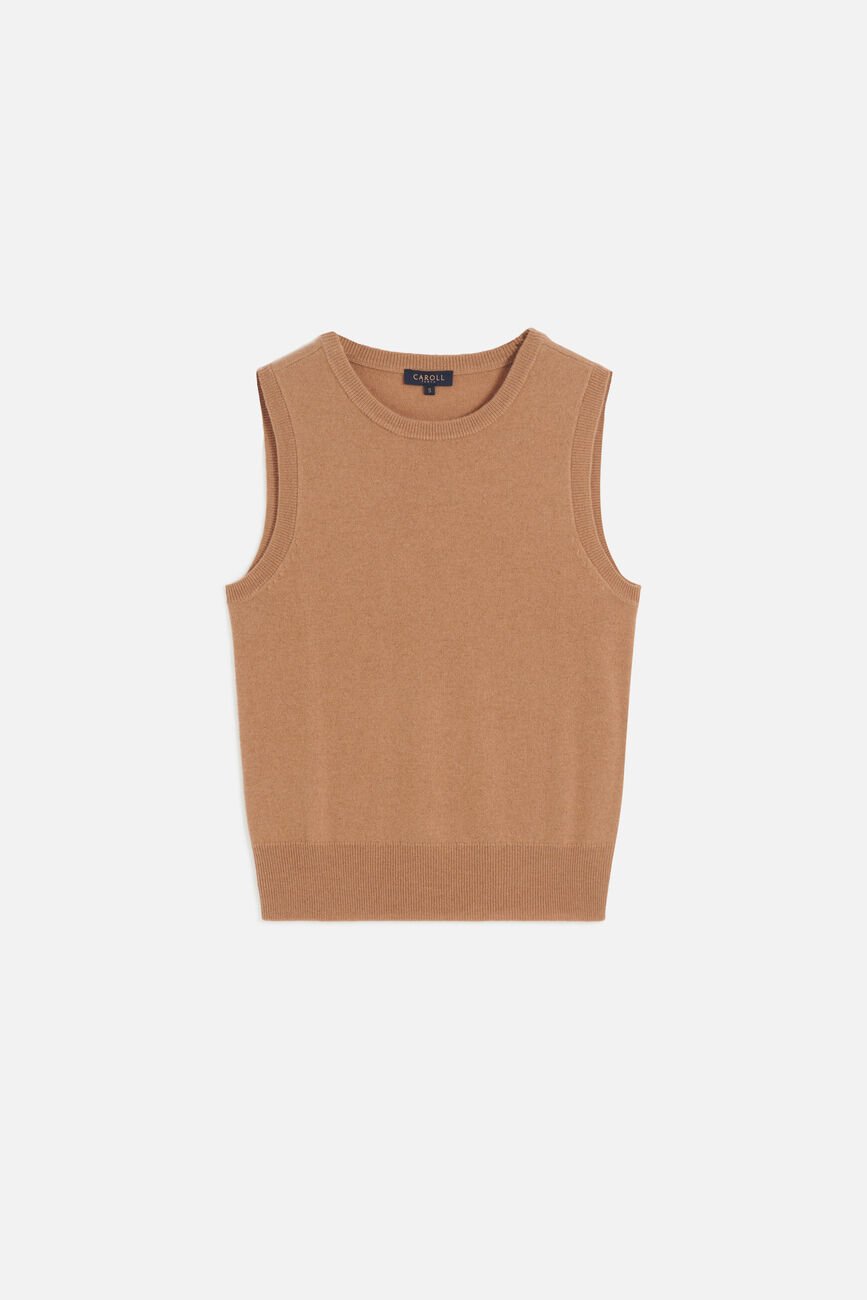 pull ilona camel femme