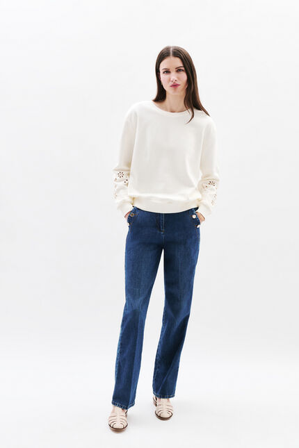 Talida Sweatshirt cremefarben damen