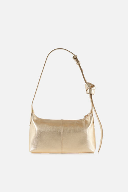 Bolso Soa de cuero natural color oro mujer