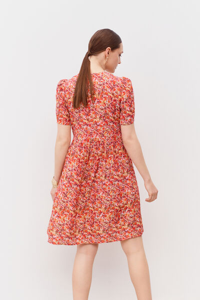 robe aurore orange femme