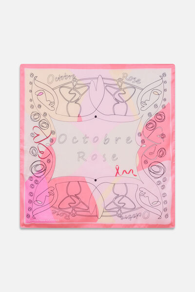 Fular Octobre Rose 2022 rosa brillante mujer