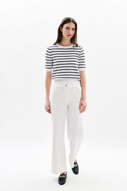 Pantalon Pietro blanc femme