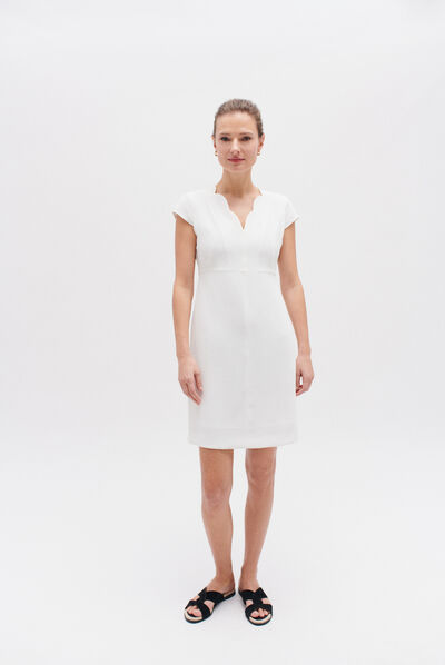 robe structuree myra ivoire femme