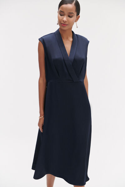 vestido georgia azul marino mujer