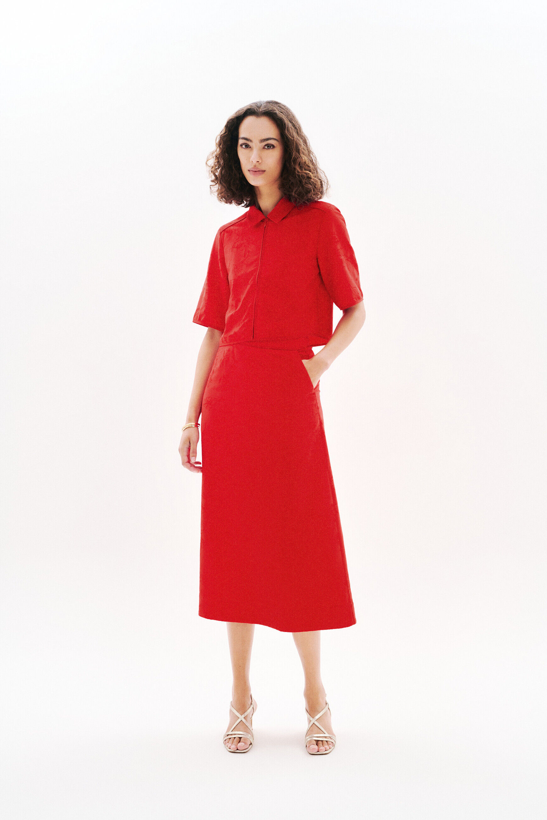 Jupe Jdiana rouge femme