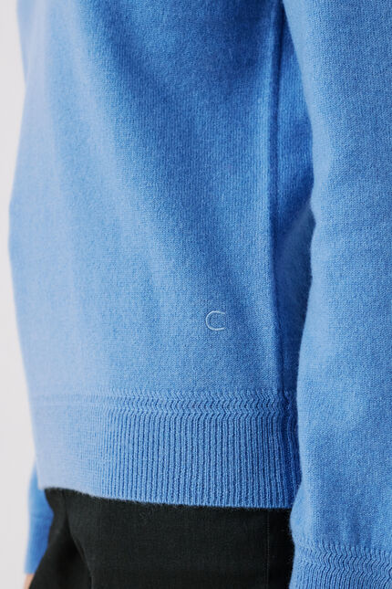 maglione marianne2 100% cachemire blu donna