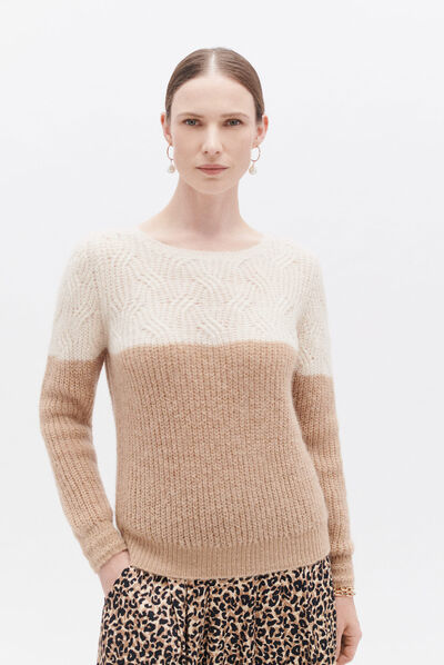 Pull maud camel femme