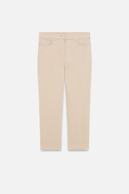 Pantalon pasoni beige femme