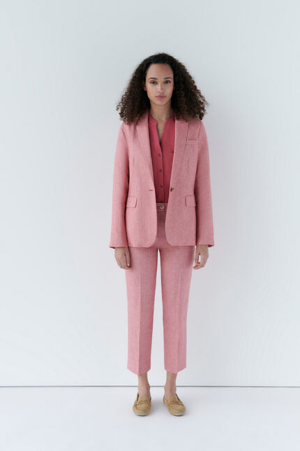 Veste volcan rouge foncé femme