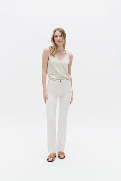 Pantalon pmalcolm ecru femme