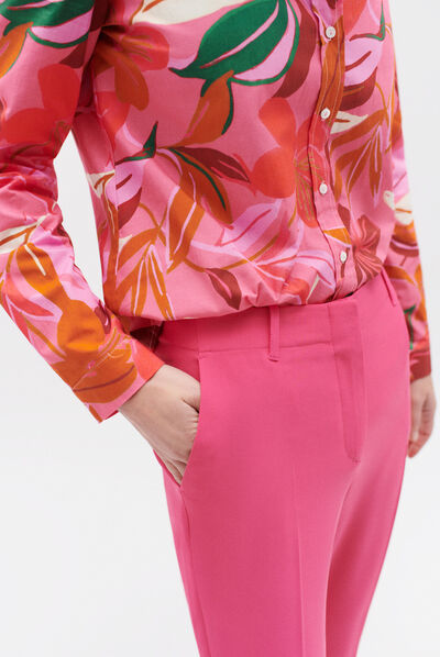 pantalon gautier rose fushia femme