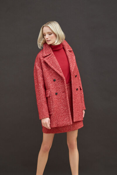 manteau mathias rouge femme