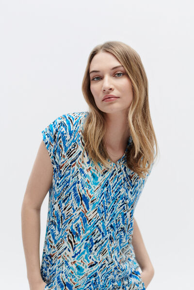 tshirt taele bleu femme