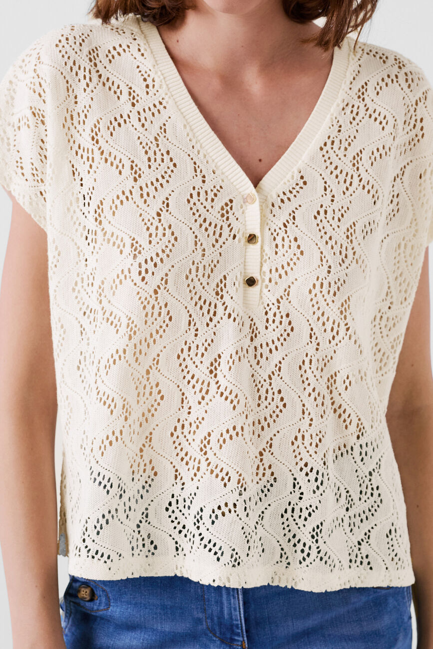 T-shirt tnoe ivoire femme