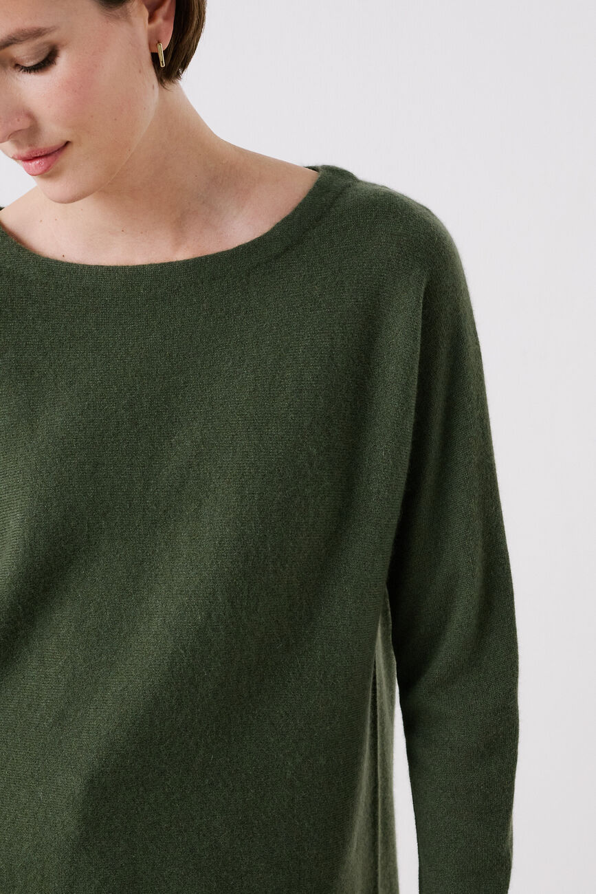 Pull mamelia 100 % cachemire vert clair femme