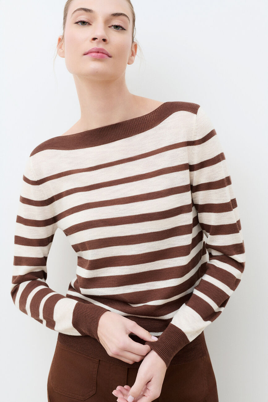 Mwallis Trui bruin vrouw