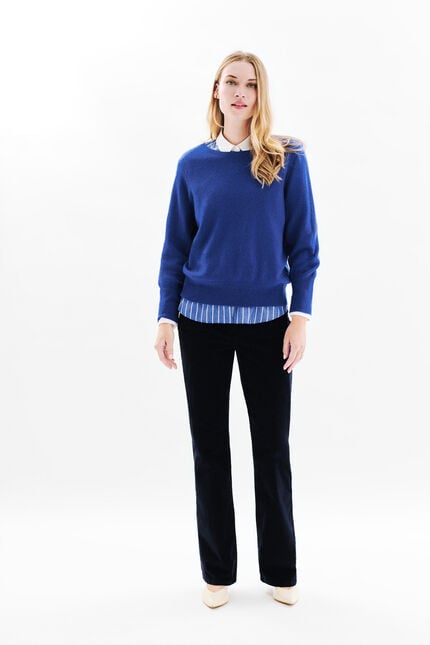 100% cashmere mchelsea sweater electric blue woman