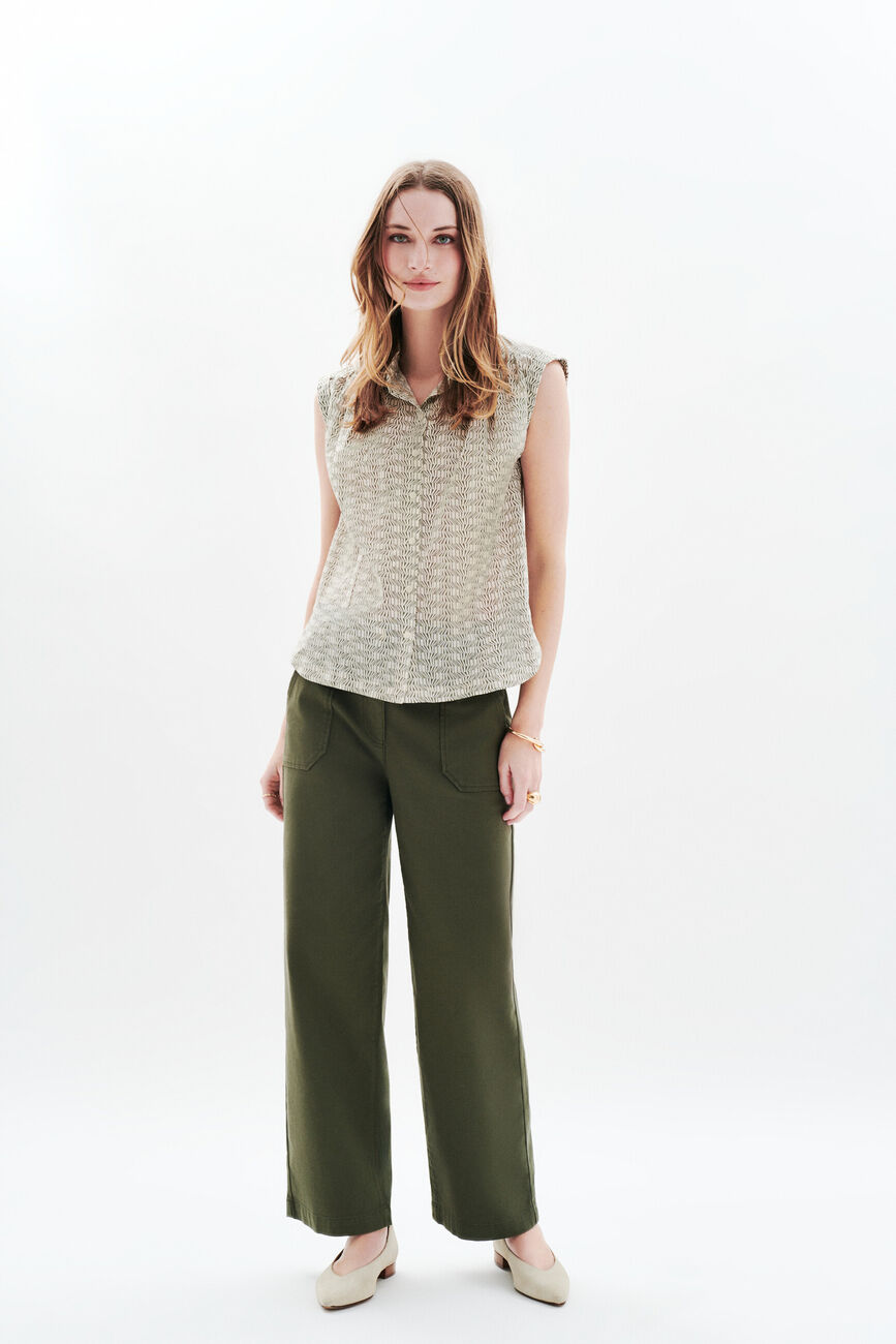 Chemise Celora vert kaki femme