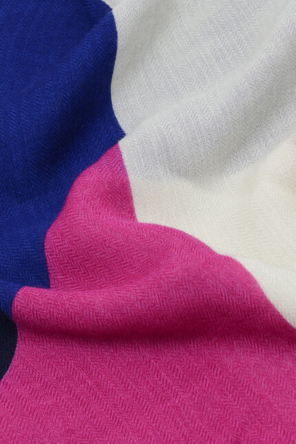 Foulard Linsey 100% laine bleu violet femme