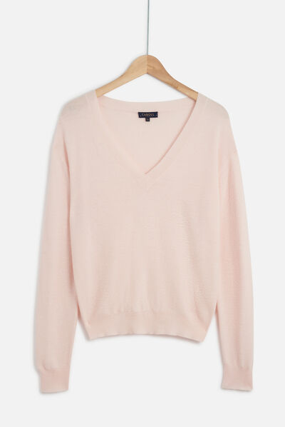 pull roxanne rose clair femme