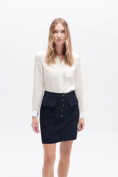 Jupe jimmy bleu marine femme