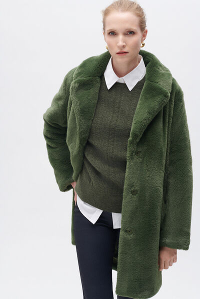 Manteau glovis vert clair femme