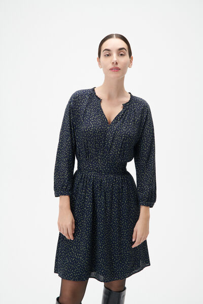 Vestido Risma azul marino mujer