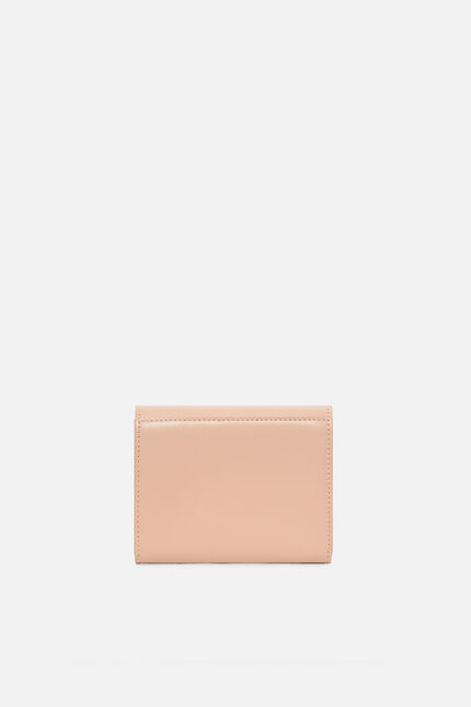 Porte-cartes sully en cuir naturel rose pastel femme