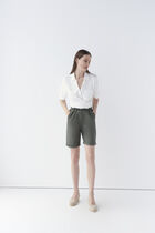 Seracruz shorts khaki green woman