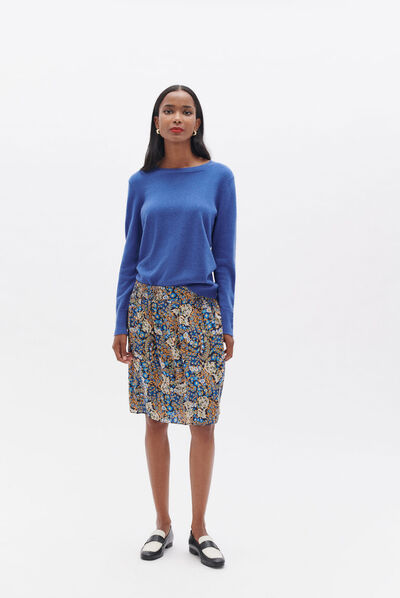 Jupe jmanaelle bleu electrique femme