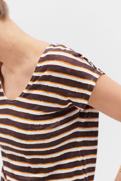 t-shirt murina marron fonce femme