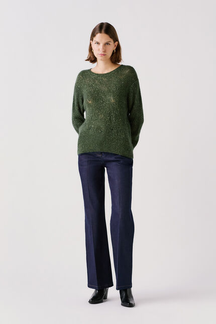 Maglione mgordon Made in Italy verde chiaro donna