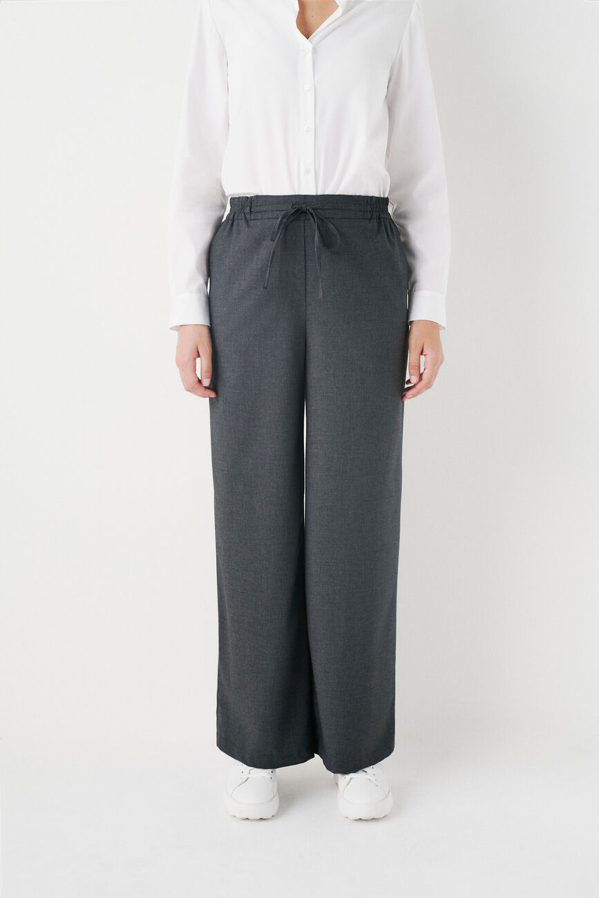 peinture3 pants dark grey woman