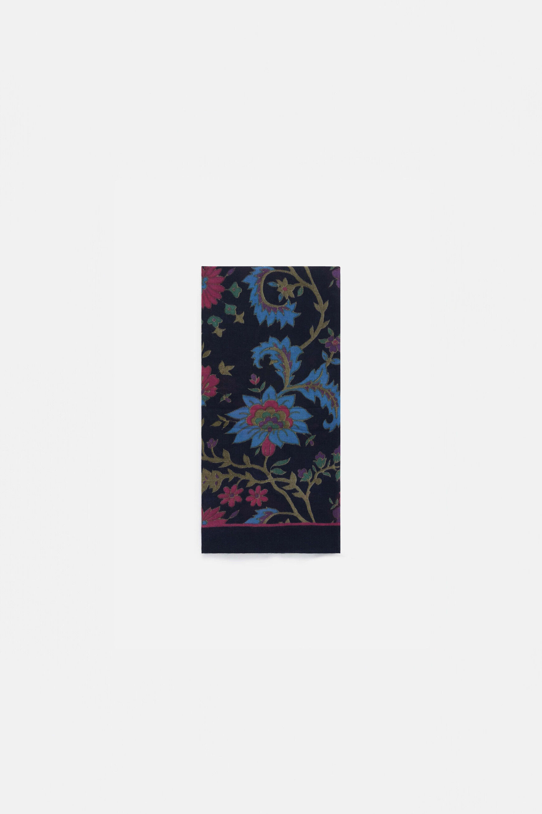 Foulard lami bleu marine femme