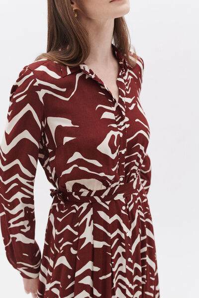 Robe rlilie bordeaux femme
