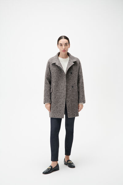 Jas Gathieu taupe vrouw