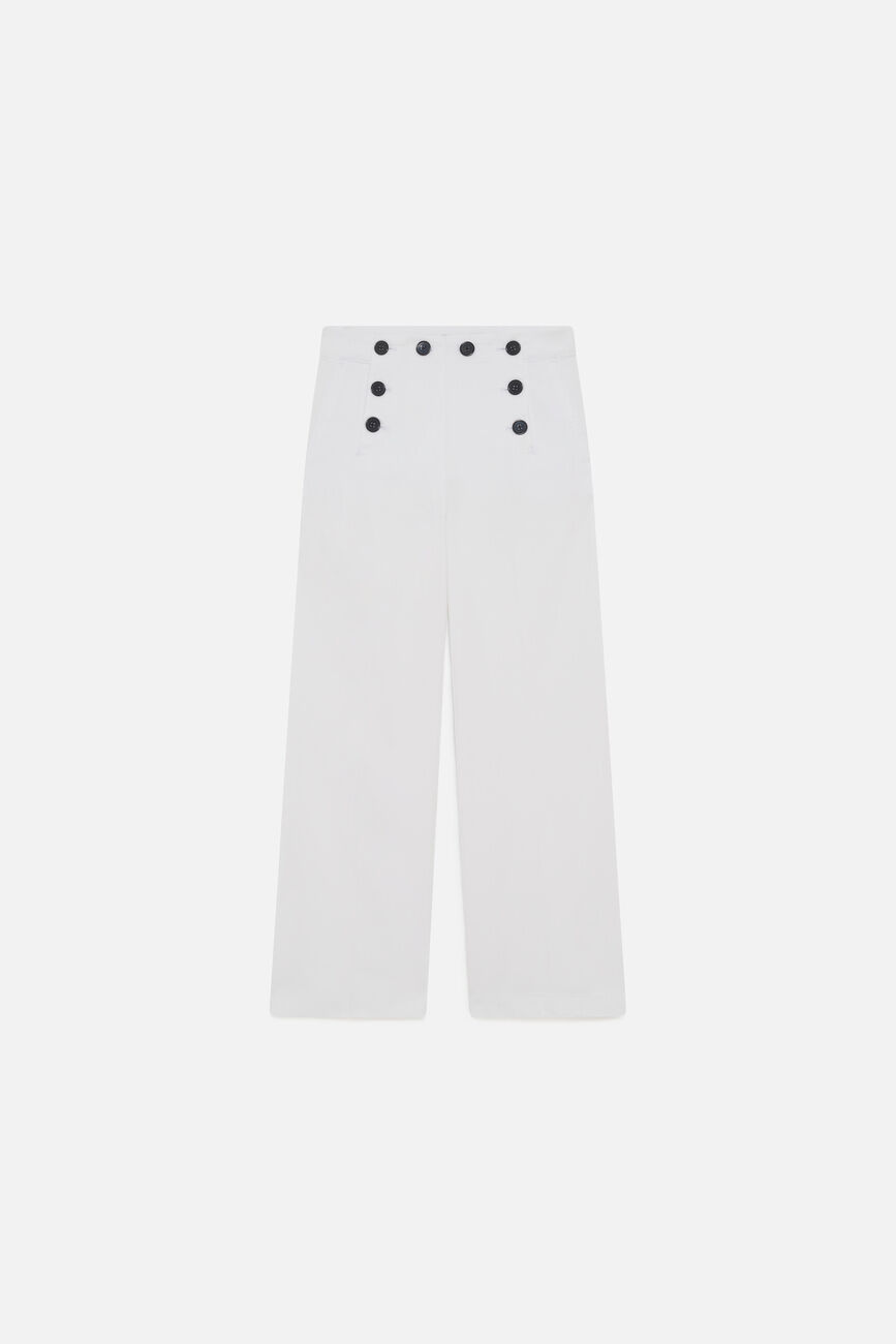 Pantalon Paolino blanc femme