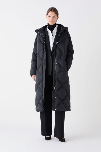 Manteau greta noir femme