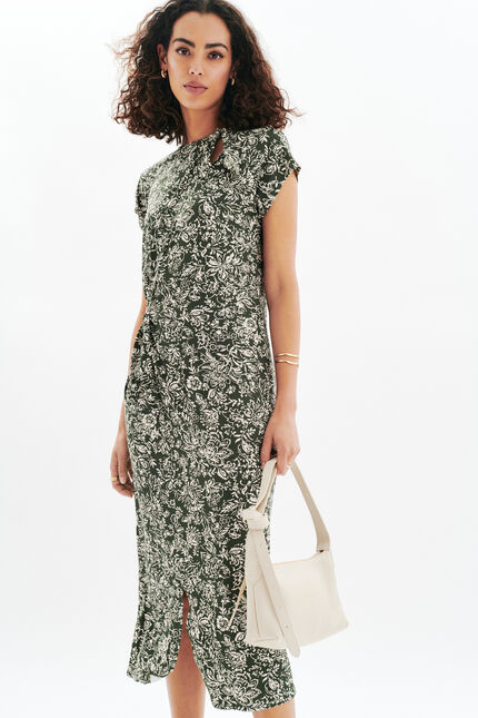 Robe Rosilda vert kaki femme