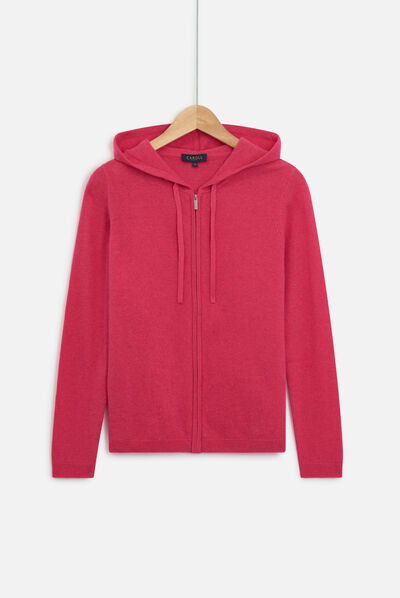 gilet basile b rose fushia femme