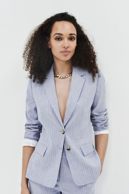 Veste voilier bleu ciel femme