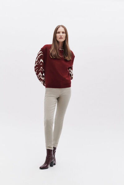 Pull mathilde bordeaux femme