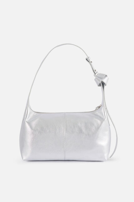 Bolso soane2 en cuir naturel gris plata mujer