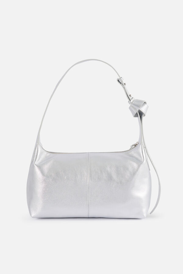 Sac soane2 en cuir naturel gris argent femme