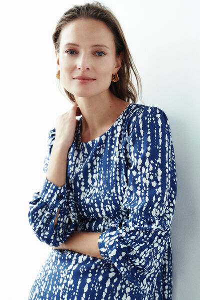 robe nikita motif bleu femme