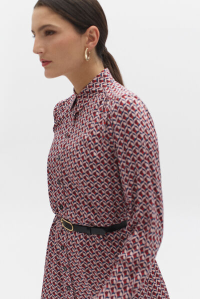 robe pastel red rouge femme