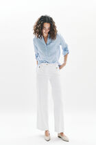 Csandinette 100% linen shirt sky blue woman