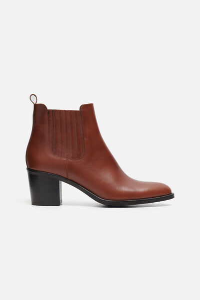 Bottines echupa marron cognac femme