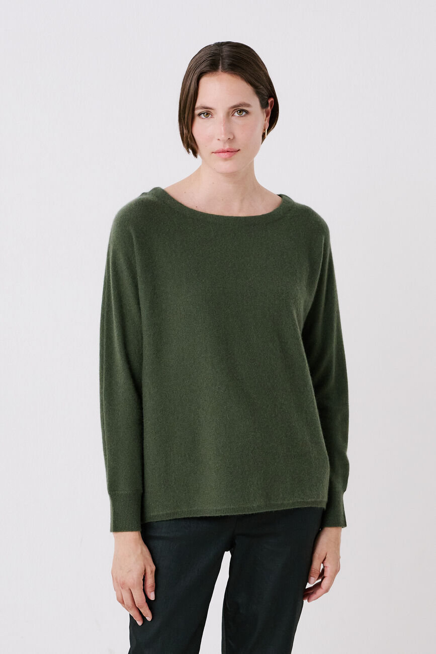 Pull mamelia 100 % cachemire vert clair femme
