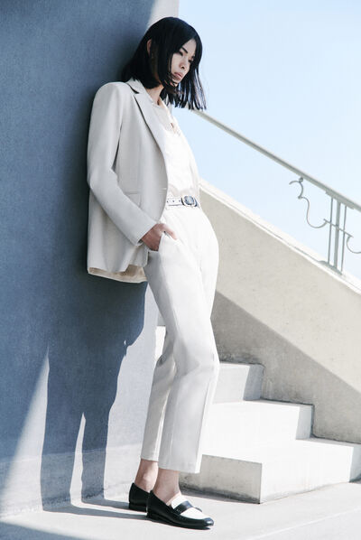 Veste violette beige femme